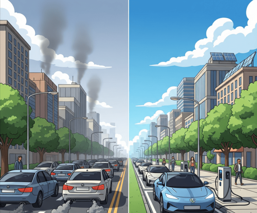 Wat als alle auto’s elektrisch zouden zijn? – Een wereld zonder uitlaatgassen